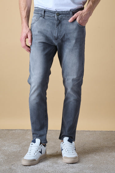 NEW YORK - Jeans Slim Fit - Antracite con Tasca in tessuto V2