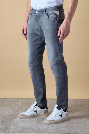 NEW YORK - Jeans Slim Fit - Antracite con Tasca in tessuto V2