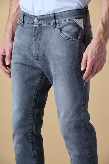 NEW YORK - Jeans Slim Fit - Antracite con Tasca in tessuto V2
