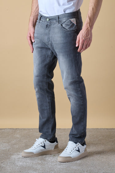 NEW YORK - Jeans Slim Fit - Antracite con Tasca in tessuto V2