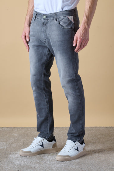 NEW YORK - Jeans Slim Fit - Antracite con Tasca in tessuto V2