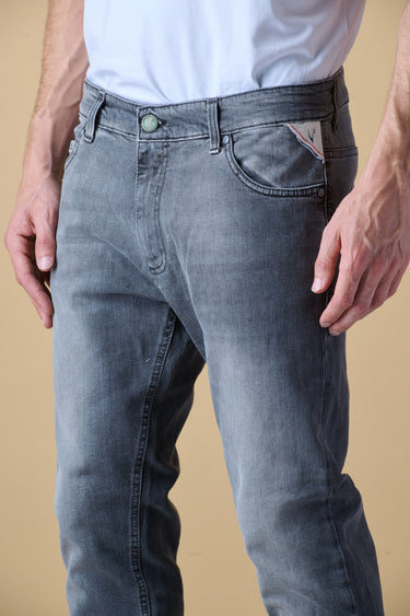 NEW YORK - Jeans Slim Fit - Antracite con Tasca in tessuto V2