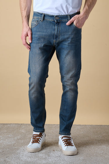 NEW YORK - Jeans Slim Fit - Vintage Blu con Tasca in tessuto V2