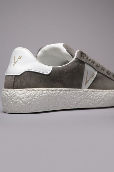 OLLIE - Sneakers in pelle scamosciata Grigia con inserti Bianchi