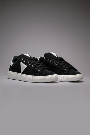 OLLIE - Sneakers in pelle scamosciata Nera con inserti Bianchi