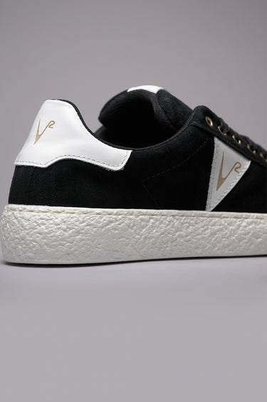 OLLIE - Sneakers in pelle scamosciata Nera con inserti Bianchi