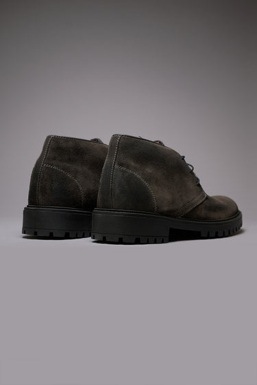 OLIVER - Scarpa Polacchina Scamosciata Antracite