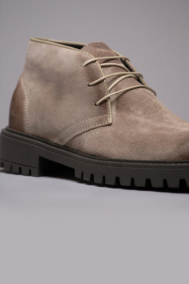 OLIVER - Scarpa Polacchina Scamosciata Tortora
