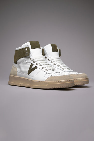 COLLEGE HIGH - High Sneakers with back and insert in Military Green