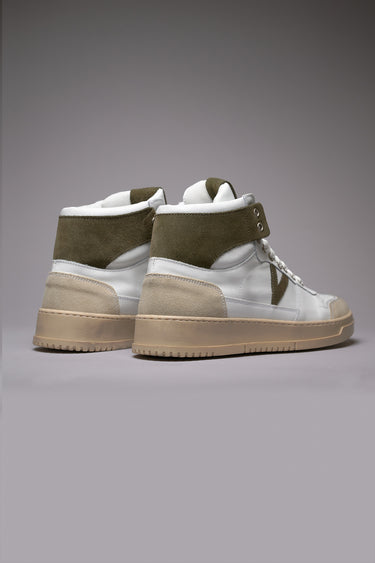 COLLEGE HIGH - High Sneakers with back and insert in Military Green