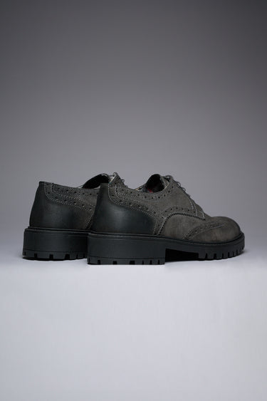 OXFORD - Scarpa derby Scamosciata Antracite