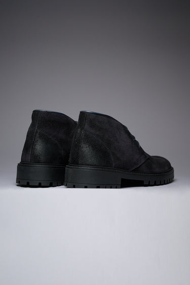 OLIVER - Scarpa Polacchina Scamosciata Blu