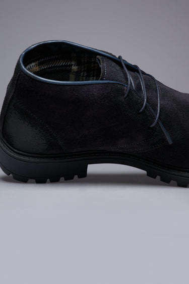 OLIVER - Scarpa Polacchina Scamosciata Blu