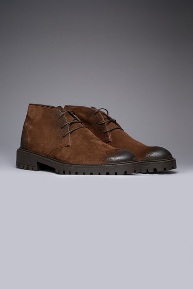 OLIVER - Scarpa Polacchina Scamosciata Moro