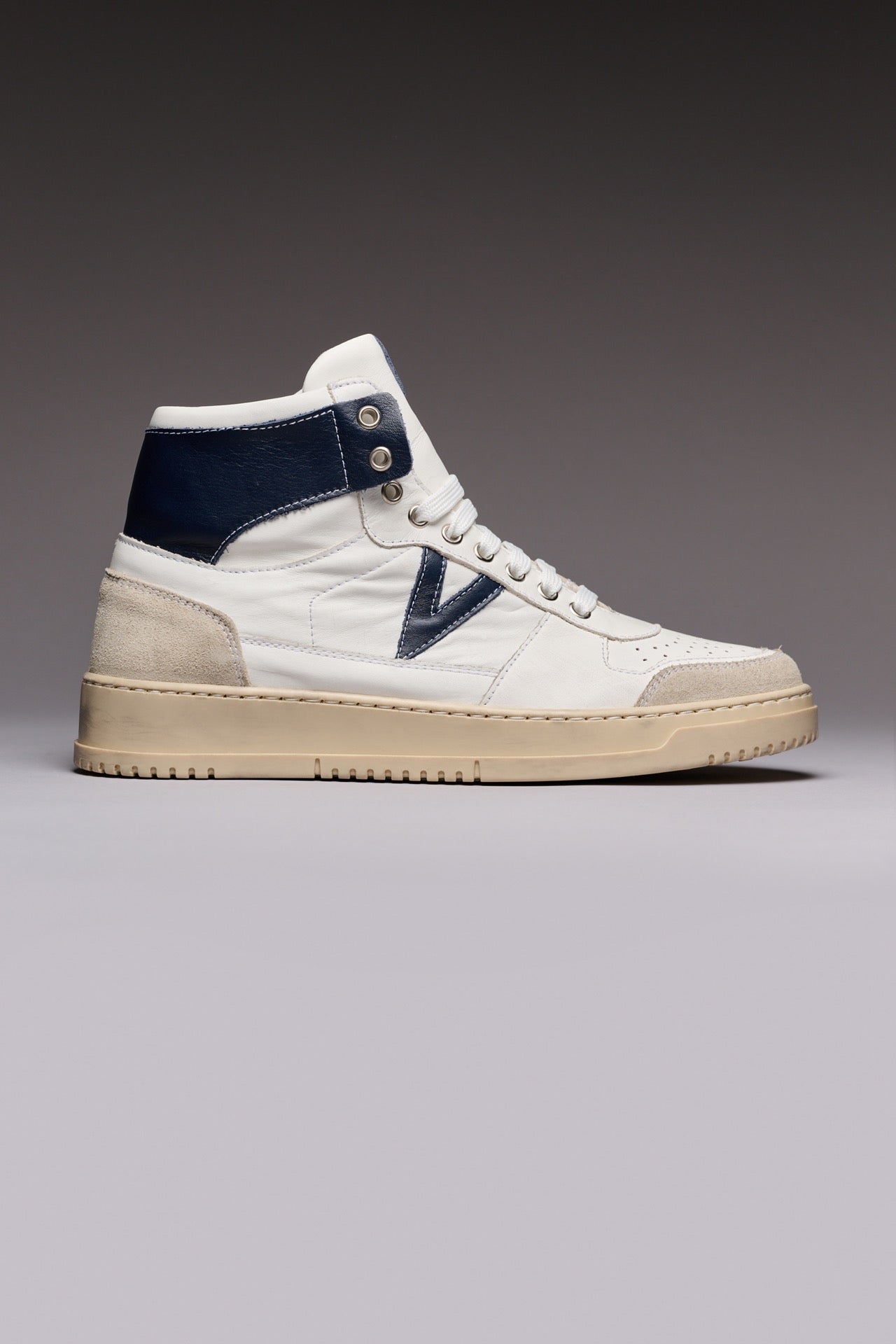 COLLEGE HIGH - High Sneakers with Back and Blue Insert