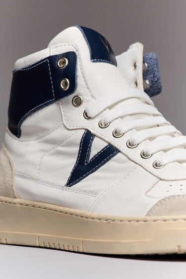 COLLEGE HIGH - High Sneakers with Back and Blue Insert