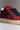 OLYMPIC - Low-soled sneakers in Bordeaux hammered leather with Blue back and insert