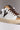 OLYMPIC - Low-soled sneakers in White leather with Moro Quadro fabric tongue