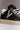 OLYMPIC - Low sole sneakers in black textured leather with gray back and insert