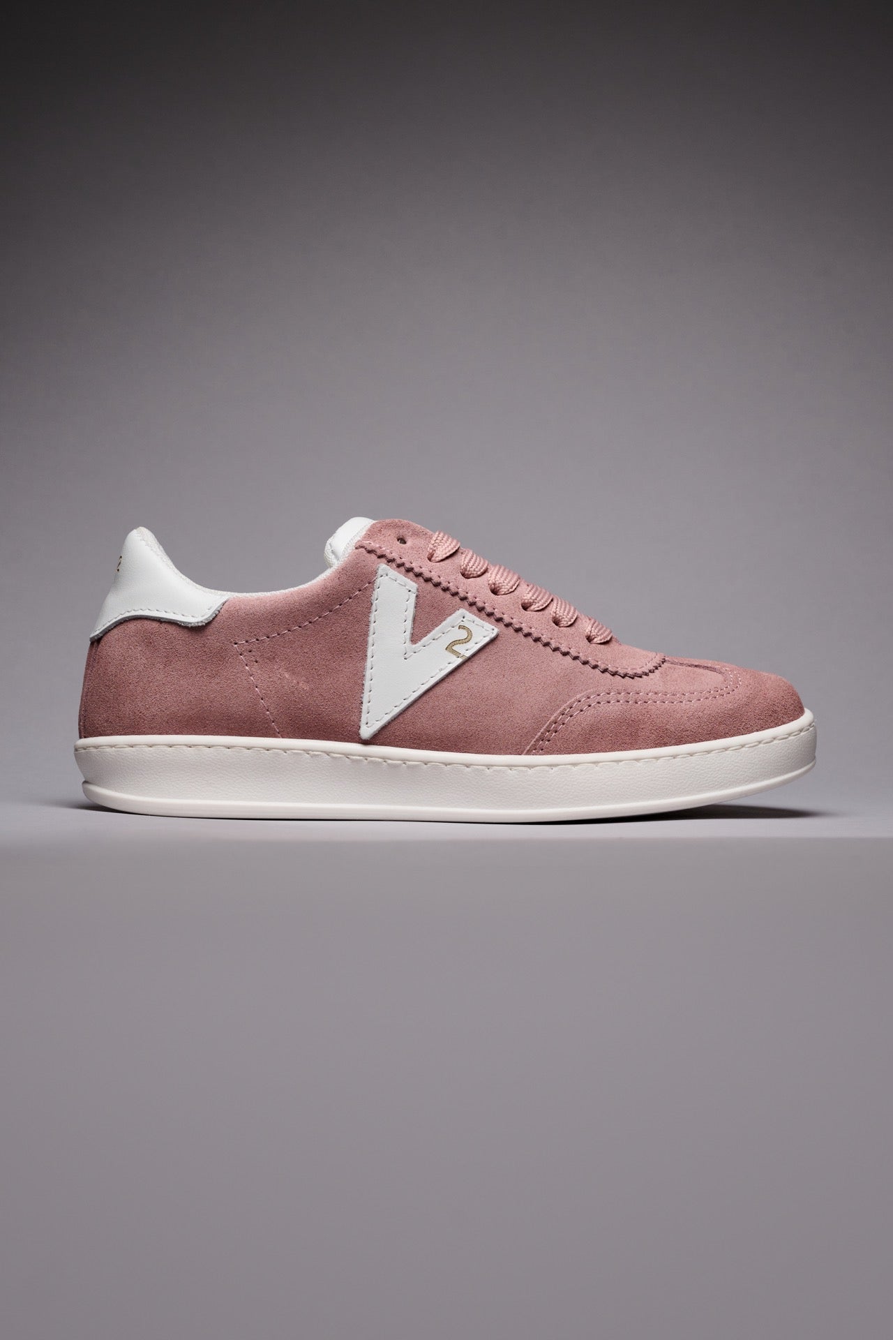 SUÈDE - Sneakers in pelle scamosciata Rosa Cipria con inserti e retro Bianco