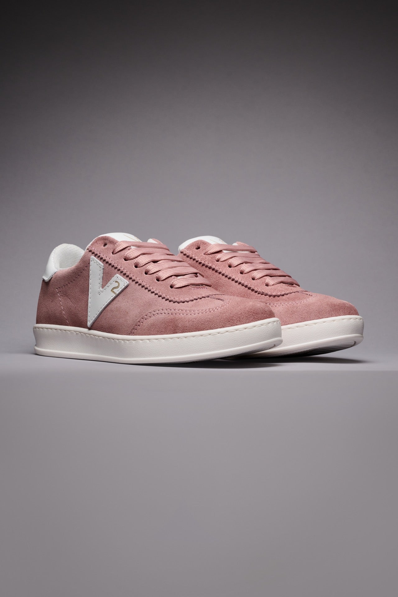 SUÈDE - Sneakers in pelle scamosciata Rosa Cipria con inserti e retro Bianco