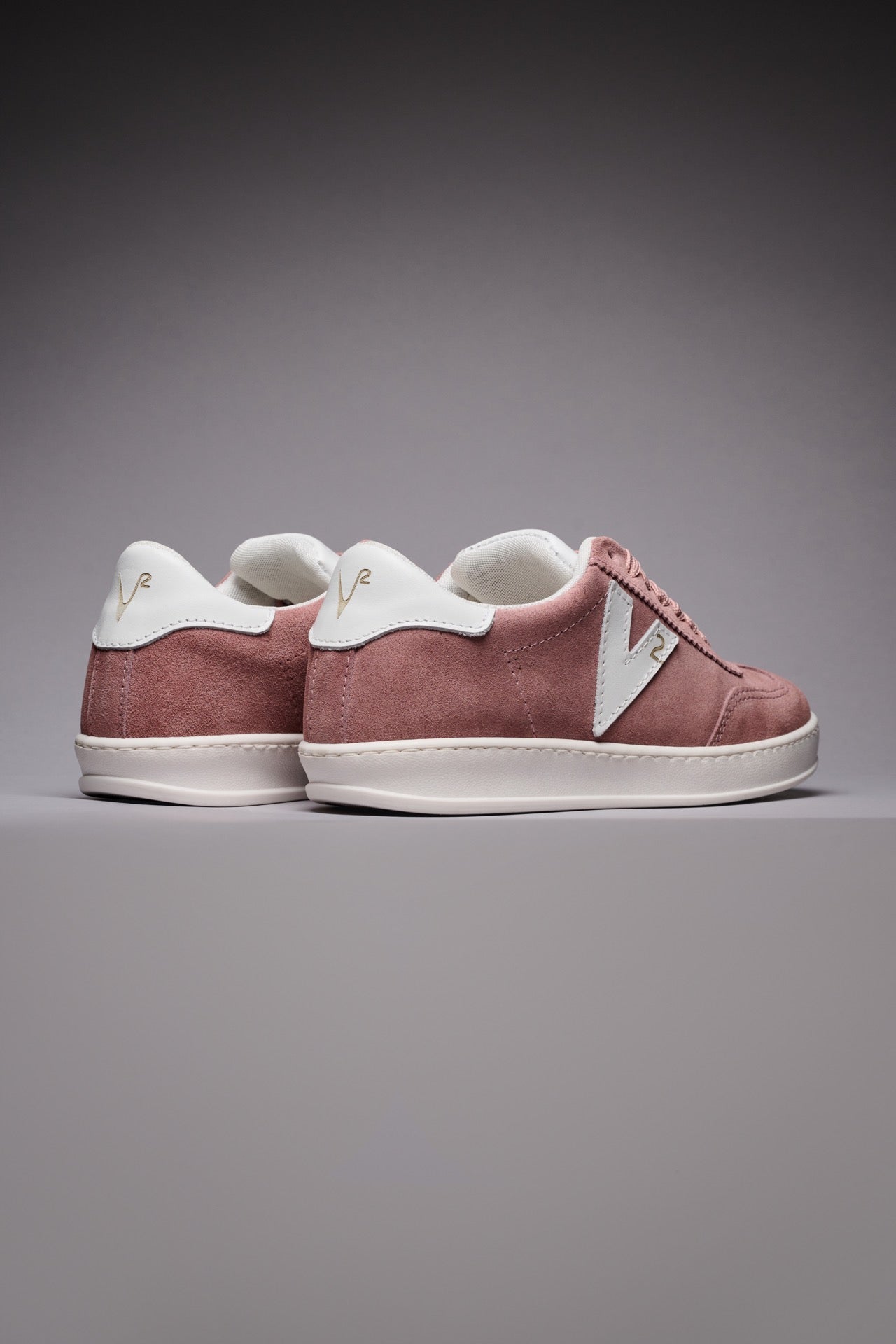 SUÈDE - Sneakers in pelle scamosciata Rosa Cipria con inserti e retro Bianco