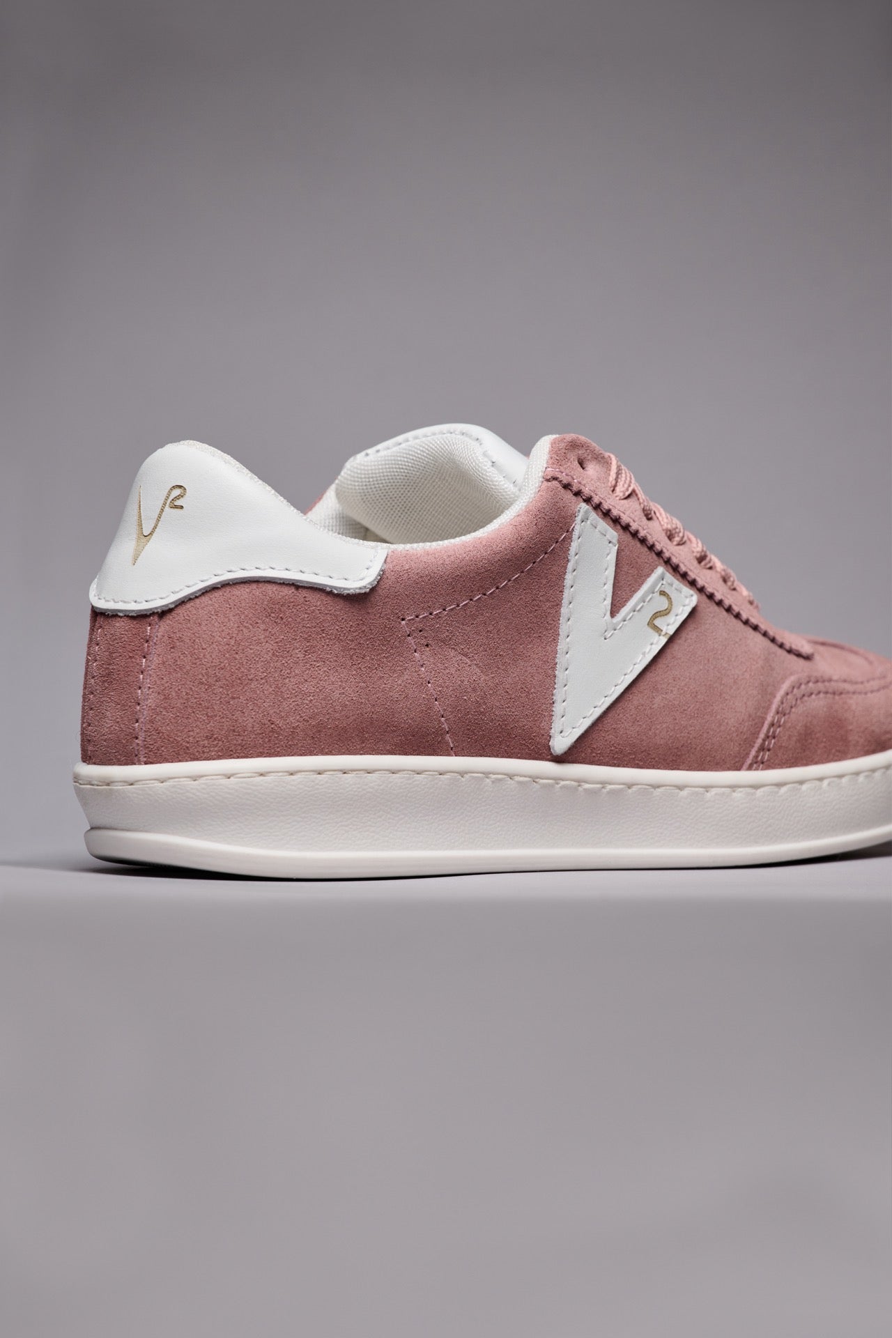 SUÈDE - Sneakers in pelle scamosciata Rosa Cipria con inserti e retro Bianco