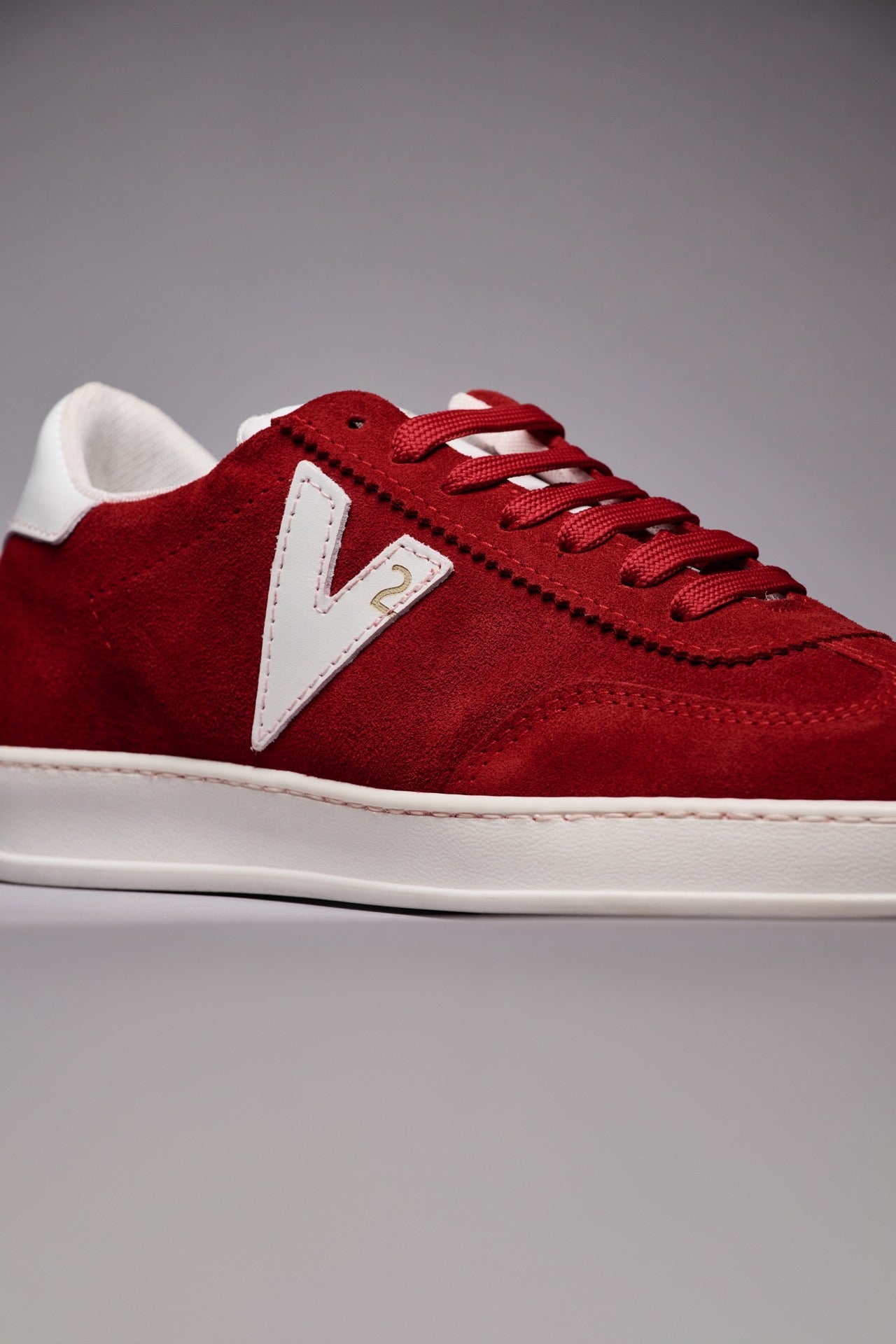 SUÈDE - Sneakers in pelle scamosciata Rossa con inserti e retro Bianco