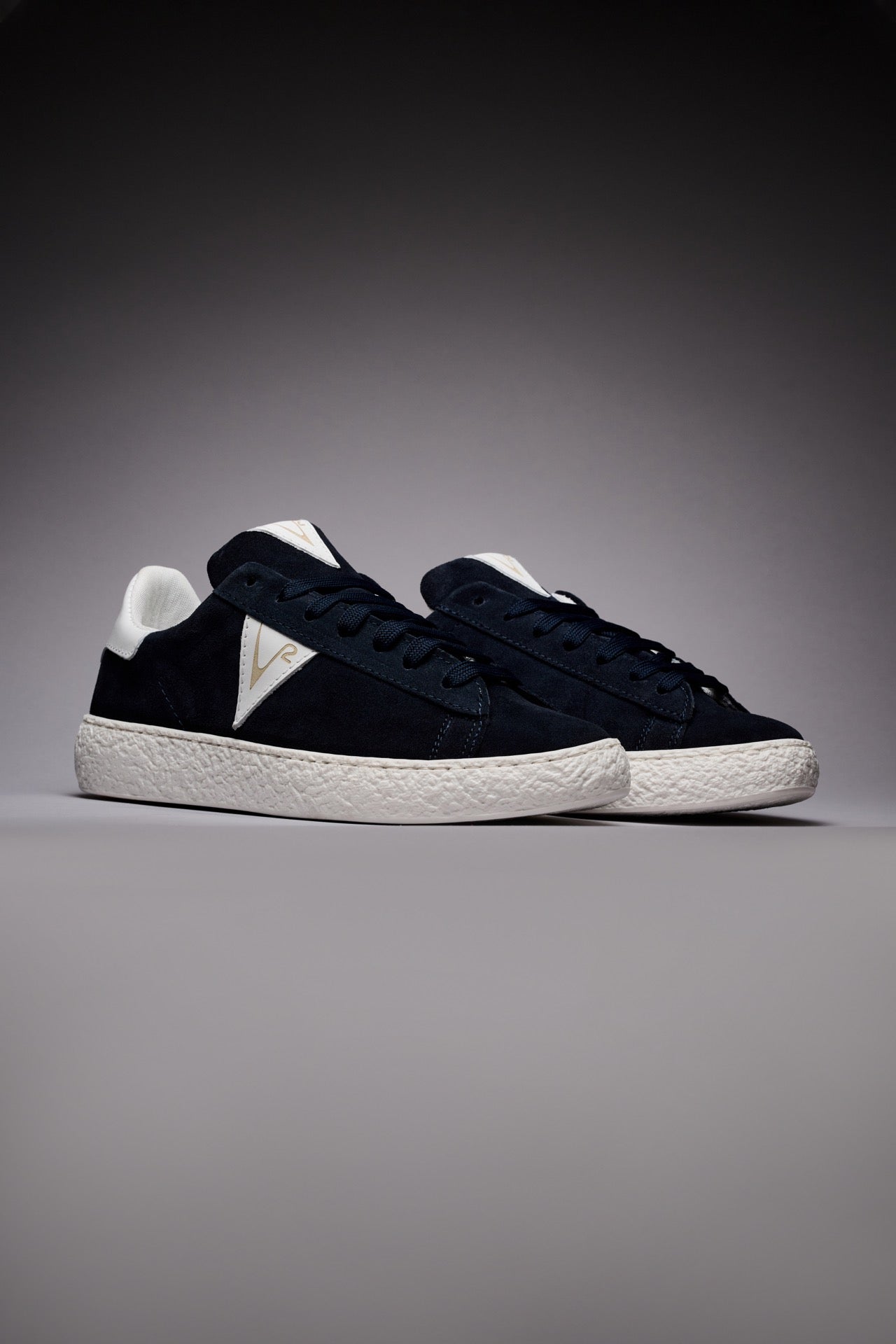 OLLIE - Sneakers in pelle scamosciata Blu con inserti Bianchi