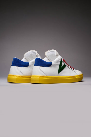 OLYMPIC RAINBOW - Sneakers con suola gialla, inserti e lacci multicolor