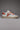 OLYMPIC - White low-top sneakers with orange suede insert and back