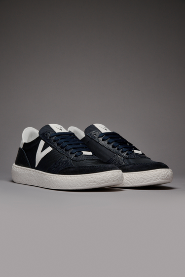 ATENA - Low-top sneakers in blue with white rubber inserts