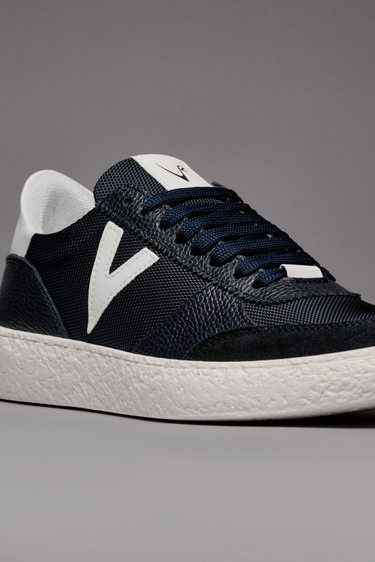 ATENA - Low-top sneakers in blue with white rubber inserts