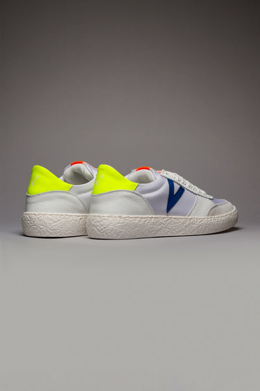 ATENA MULTICOLOR - Low-top white sneakers with multicolored fluorescent rubber inserts