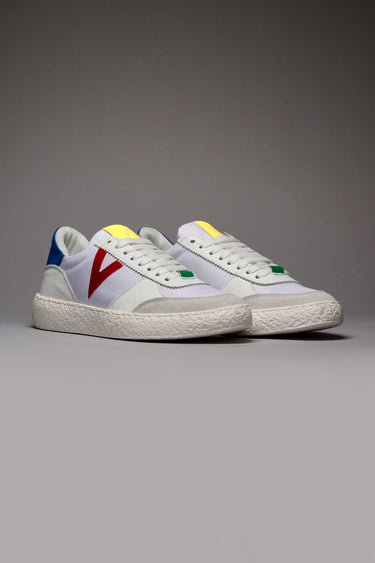 ATENA MULTICOLOR - Sneakers a suola bassa Bianca con inserti gommati Multicolor