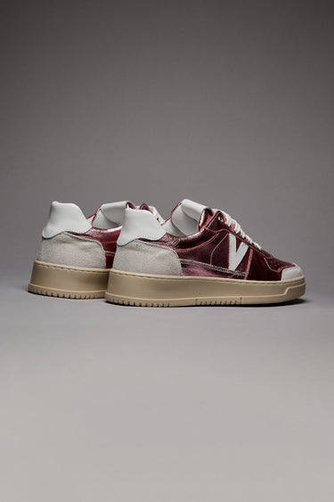 COLLEGE LAMÉ - Pink Laminated Leather Sneakers