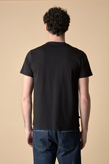 Black Stretch T-Shirt with Pocket in V2 Fabric