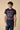 Blue T-Shirt with Supercar print and V2 fabric insert and inner collar
