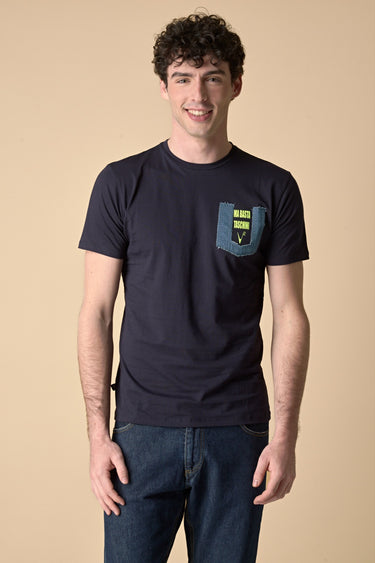 T-Shirt Blu "Ma basta Taschini"