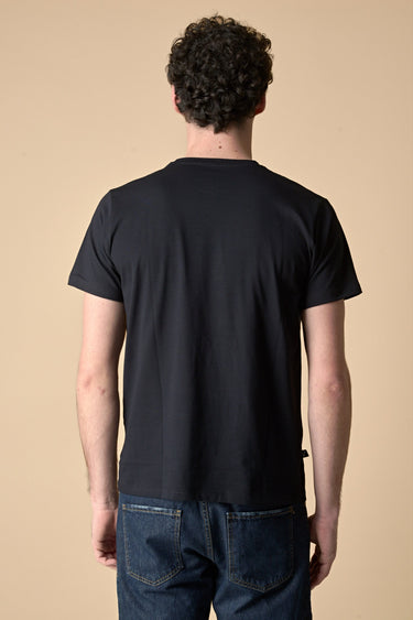 T-Shirt Blu con taschino in tessuto V2 ricamato