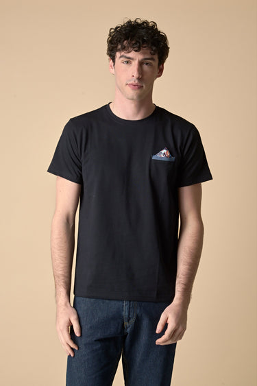 T-Shirt Blu con Pochette in tessuto V2