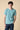 T-Shirt tinto capo marmorizzato Ottanio con Ricami a Contrasto