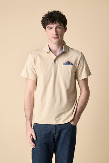 Sand Polo with Fabric Clutch V2