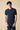 T-Shirt in maglieria puro cotone gessata Blu