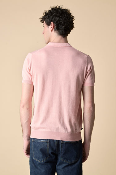 Polo in Maglieria puro cotone Rosa Cipria