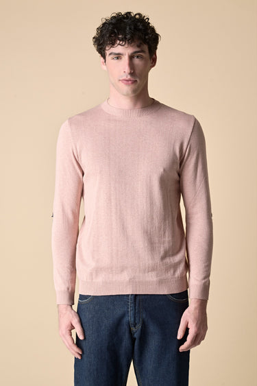 Powder Pink Sweater with Embroidered Fabric Patches V2
