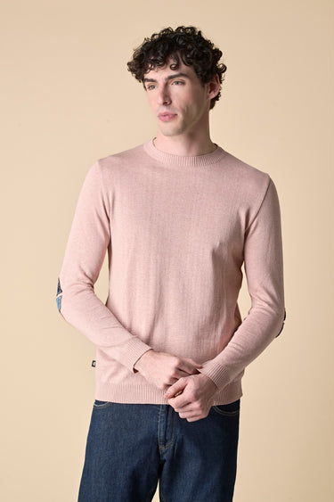 Powder Pink Sweater with Embroidered Fabric Patches V2