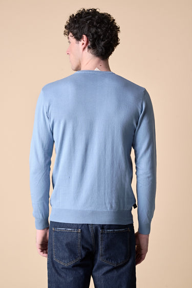 Maglioncino Puro Cotone Azzurro