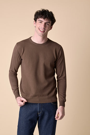 Maglioncino Puro Cotone Punto Riso Moro