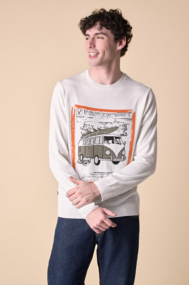 Maglioncino Sabbia con intarsio Camper